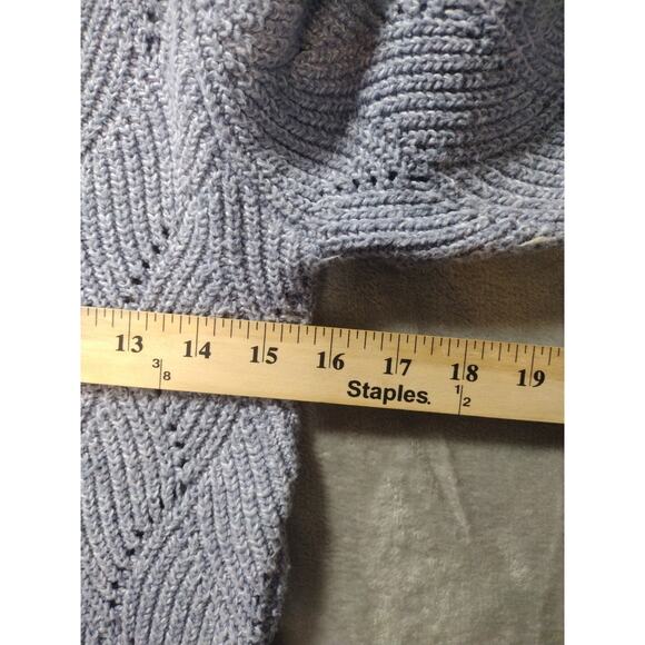 Sundance Sweater Womens Small Lt Blue Turtleneck Cotton Silk Blend Knit Pullover - Picture 8 of 8